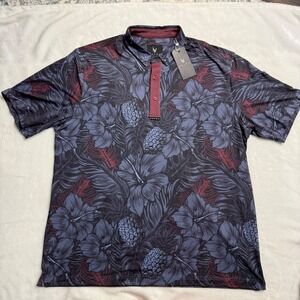 Pavao‎ Men's Golf Polo Moisture Wicking UV Protection Tropical Short Sleeve XL